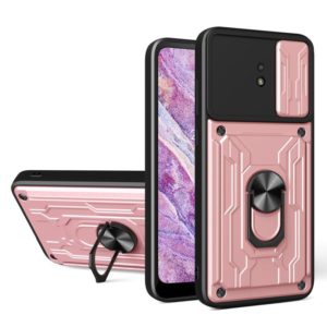 For Nokia C10 Sliding Camshield Card Phone Case(Rose Gold) (OEM)