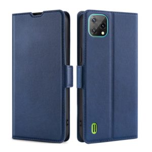 For Blackview A55 Ultra-thin Voltage Side Buckle PU + TPU Leather Phone Case(Blue) (OEM)
