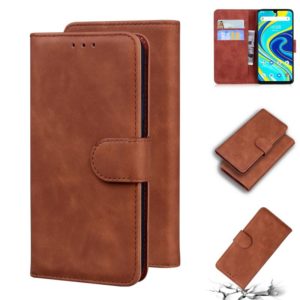 For UMIDIGI A7 Pro Skin Feel Pure Color Flip Leather Phone Case(Brown) (OEM)