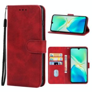 For vivo S15e Leather Phone Case (Red) (OEM)