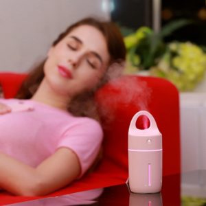 1.5W - 2W 175ml Mini Portable USB Negative Ions Humidifier Beauty and Water Supplement Instrument with Colorful LED Light(Pink) (OEM)