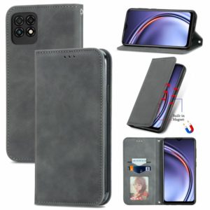 For Huawei Maimang 10 SE Retro Skin Feel Business Magnetic Horizontal Flip Leather Case with Holder & Card Slots & Wallet & Photo Frame(Gray) (OEM)