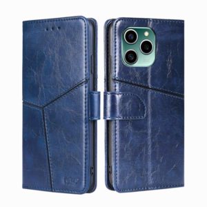 For Honor 60 SE Geometric Stitching Horizontal Flip Leather Phone Case(Blue) (OEM)