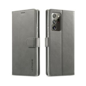 For Samsung Galaxy Note 20 Ultra LC.IMEEKE Calf Texture Horizontal Flip Leather Case, with Holder & Card Slots & Wallet(Grey) (LC.IMEEKE) (OEM)