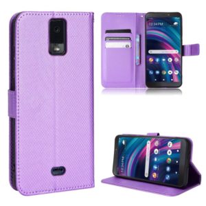 For BLU View 3 B140DL Diamond Texture Leather Phone Case(Purple) (OEM)