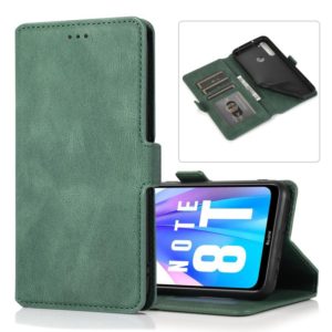 For Xiaomi Redmi Note 8T Retro Magnetic Closing Clasp Horizontal Flip Leather Case with Holder & Card Slots & Photo Frame & Wallet(Dark Green) (OEM)