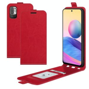 For Xiaomi Redmi Note 10 5G R64 Texture Single Vertical Flip Leather Protective Case with Card Slots & Photo Frame(Red) (OEM)