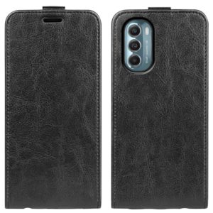For Motorola Moto G 5G 2022 R64 Texture Vertical Flip Leather Phone Case(Black) (OEM)