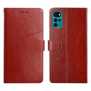 For Motorola Moto G22 Y Stitching Horizontal Flip Leather Phone Case(Brown) (OEM)