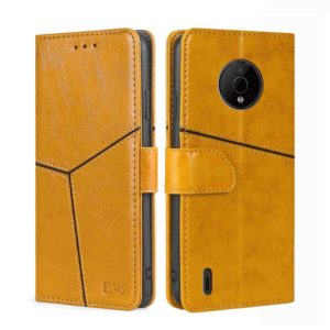 For Nokia C200 Geometric Stitching Horizontal Flip Leather Phone Case(Yellow) (OEM)