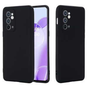 For OnePlus 9RT 5G Pure Color Liquid Silicone Phone Case(Black) (OEM)