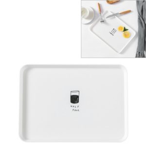 Home Simple Rectangle Breakfast Plate Plastic Tea Tray Plate Dessert Small Tray(Cup) (OEM)