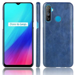 For Oppo Realme C3 (3 cameras) Shockproof Litchi Texture PC + PU Case(Blue) (OEM)