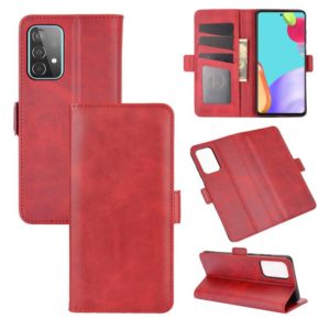 For Samsung Galaxy A52 5G / 4G Dual-side Magnetic Buckle Horizontal Flip Leather Case with Holder & Card Slots & Wallet(Red) (OEM)