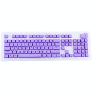104 Keys Double Shot PBT Backlit Keycaps for Mechanical Keyboard (Purple) (OEM)