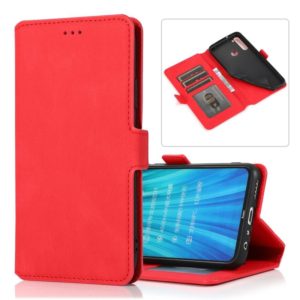 For Xiaomi Redmi Note 8 Retro Magnetic Closing Clasp Horizontal Flip Leather Case with Holder & Card Slots & Photo Frame & Wallet(Red) (OEM)