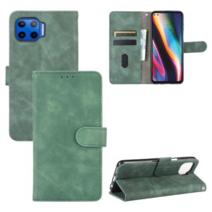 For Motorola One 5G / Moto G 5G Plus Solid Color Skin Feel Magnetic Buckle Horizontal Flip Calf Texture PU Leather Case with Holder & Card Slots & Wallet(Green) (OEM)