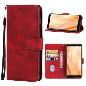 Leather Phone Case For Sharp Aquos Sense3 Lite(Red) (OEM)