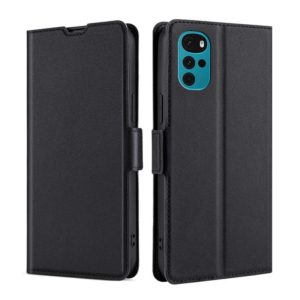 For Motorola Moto G22 Ultra-thin Voltage Side Buckle Leather Phone Case(Black) (OEM)