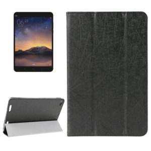 Strokes Texture Magnetic Horizontal Flip Leather Case with 3-folding Holder for Xiaomi Mi Pad 2(Black) (OEM)