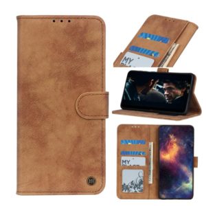 For Sony Xperia Ace II Antelope Texture Magnetic Buckle Horizontal Flip PU Leather Case with Card Slots & Wallet & Holder(Brown) (OEM)