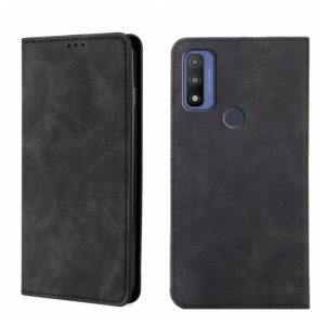 For Motorola G Pure Skin Feel Magnetic Horizontal Flip Leather Phone Case(Black) (OEM)
