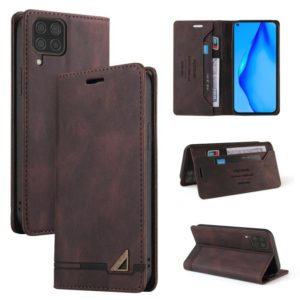 For Huawei P40 Lite Skin Feel Anti-theft Brush Horizontal Flip Leather Case with Holder & Card Slots & Wallet(Brown) (OEM)