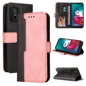 For Motorola Moto G30 / G20 / G10 Business Stitching-Color Horizontal Flip PU Leather Case with Holder & Card Slots & Photo Frame(Pink) (OEM)