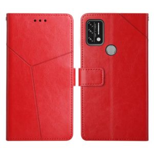 For UMIDIGI A9 Y Stitching Horizontal Flip Leather Phone Case(Red) (OEM)