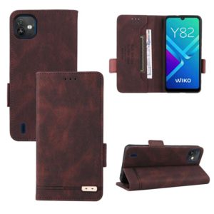 For Wiko Y82 Magnetic Clasp Flip Leather Phone Case(Brown) (OEM)
