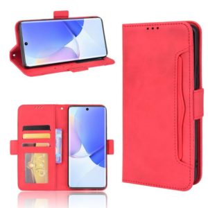 For Huawei nova 9 Skin Feel Calf Pattern Horizontal Flip Leather Phone Case with Holder & Card Slots & Photo Frame(Red) (OEM)