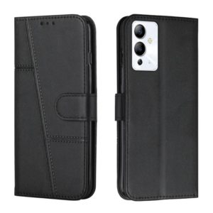 For Infinix Note 12 5G / 12 Pro Stitching Calf Texture Buckle Leather Phone Case(Black) (OEM)