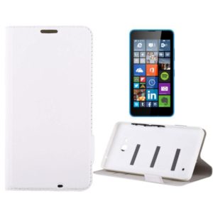Horizontal Flip Leather Case with Card Slot + Back Cover For Microsoft Lumia 640(White) (OEM)