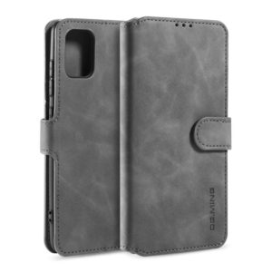 For Galaxy A71 5G DG.MING Retro Oil Side Horizontal Flip Case with Holder & Card Slots & Wallet(Grey) (DG.MING) (OEM)
