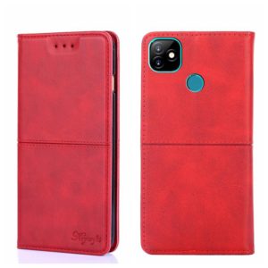 For Itel Vision 1 Cow Texture Magnetic Horizontal Flip Leather Phone Case(Red) (OEM)