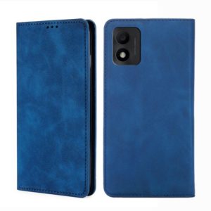 For TCL 303 Skin Feel Magnetic Horizontal Flip Leather Phone Case(Blue) (OEM)
