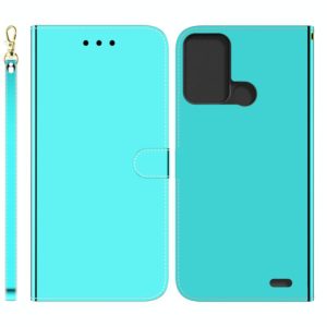 For ZTE Blade A52 Imitated Mirror Surface Horizontal Flip Leather Phone Case(Mint Green) (OEM)