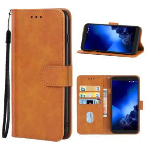 Leather Phone Case For Alcatel 1x Fingerprint Version(Brown) (OEM)