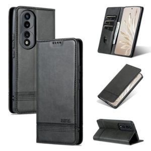 For Honor 70 AZNS Magnetic Calf Texture Flip Leather Phone Case(Black) (AZNS) (OEM)