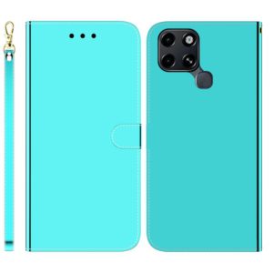 For Infinix Smart 6 Imitated Mirror Surface Horizontal Flip Leather Phone Case(Mint Green) (OEM)