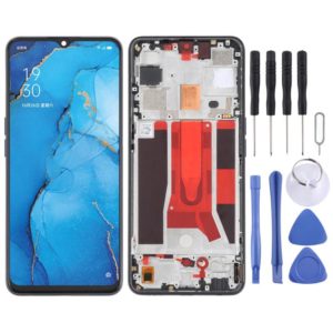 Original LCD Screen For OPPO Reno3 5G/Reno3 Youth/F15/Find X2 Lite/K7 5G Digitizer Full Assembly with Frame (Black) (OEM)