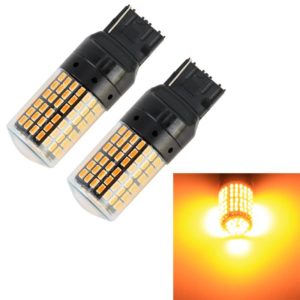 2 PCS T20 / 7440 DC12V / 18W / 1080LM Car Auto Turn Lights with SMD-3014 Lamps (Yellow Light) (OEM)