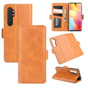 For Xiaomi Mi Note 10 Lite Dual-side Magnetic Buckle Horizontal Flip Leather Case with Holder & Card Slots & Wallet(Yellow) (OEM)