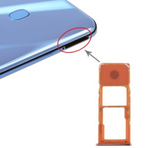 For Galaxy A20 A30 A50 SIM Card Tray + Micro SD Card Tray (Orange) (OEM)