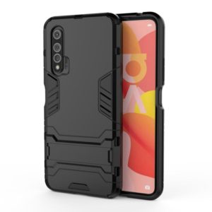 For Huawei Nova 6 5G Shockproof PC + TPU Protective Case with Invisible Holder(Black) (OEM)