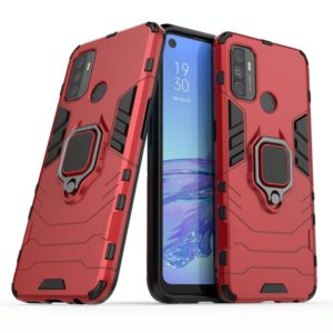 For OPPO A53 Shockproof PC + TPU Protective Case with Magnetic Ring Holder(Red) (OEM)
