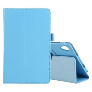 For Lenovo Tab M8 Litchi Texture Solid Color Horizontal Flip Leather Case with Holder & Pen Slot(Sky Blue) (OEM)