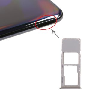 For Galaxy A70 SIM Card Tray + Micro SD Card Tray (Silver) (OEM)
