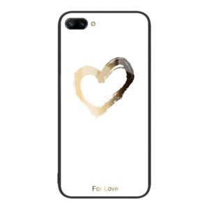 For Honor 10 Colorful Painted Glass Phone Case(Golden Love) (OEM)