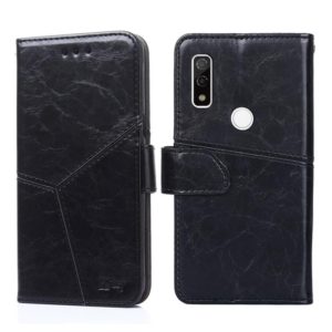For Fujitsu Arrows WE F-51B Geometric Stitching Horizontal Flip Leather Phone Case(Black) (OEM)
